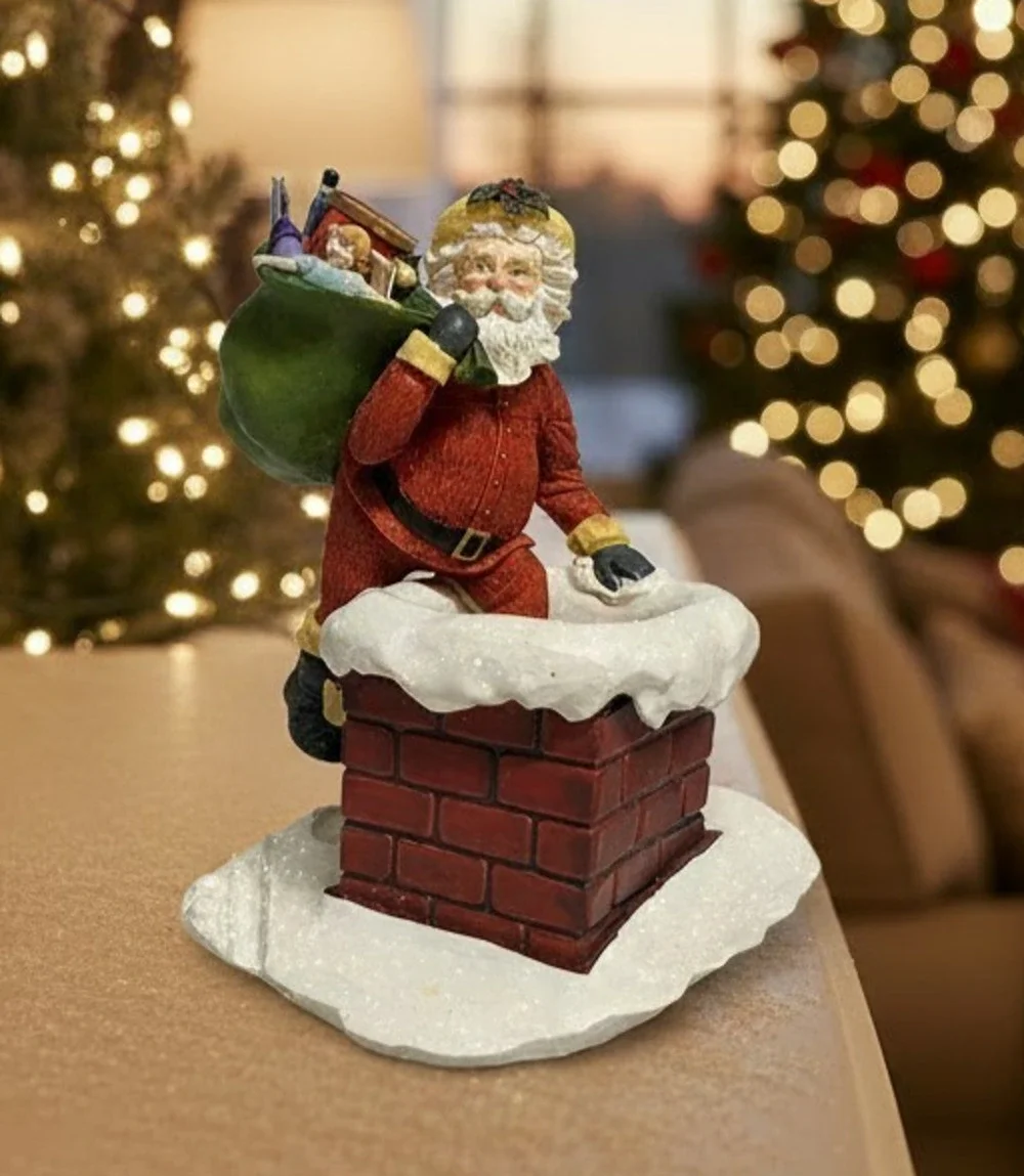 Hallmark Gold Crown Special Delivery Santa Figurine Night Before Christmas 1987